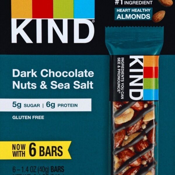 KIND Snack Bars Dark Chocolate Nuts & Sea Salt 12-Count